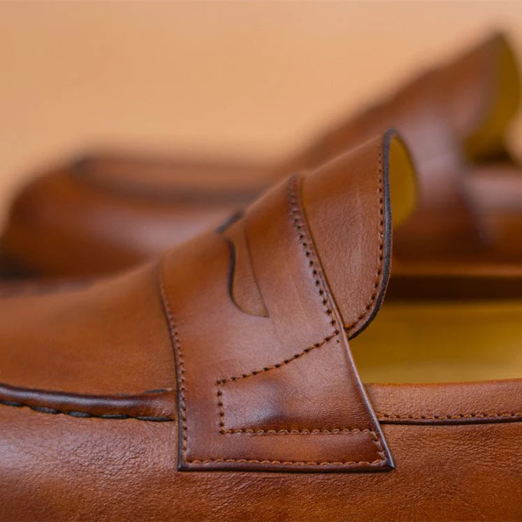 Brown Fashion Men's Formal Shoes Classic Loafers