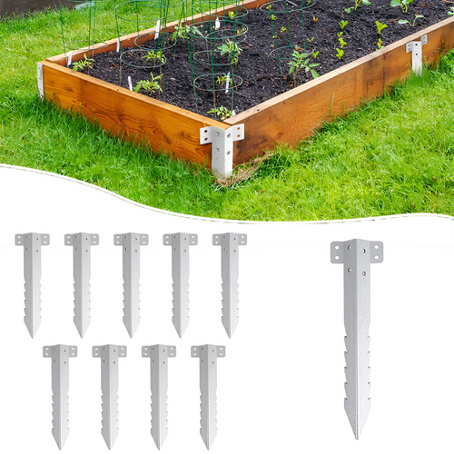 Cross Border Garden Fence Post Repair Stakes Serrated Fence Post Brackets